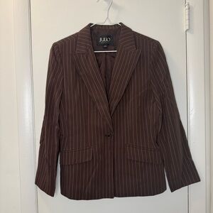 Julio Women's Brown Pinstripe Blazer